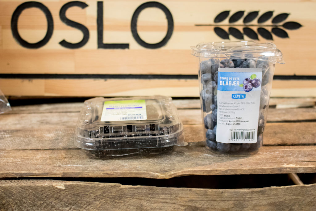 Plastemballasje frukt og gront