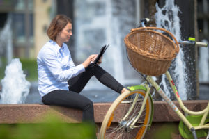 Utekontor med sykkel