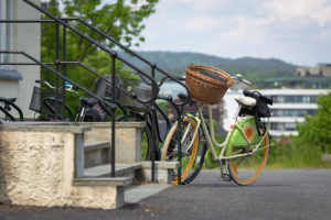 Sykkelparkering grønt senter