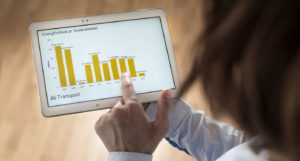 Graf viser redusert energiforbruk