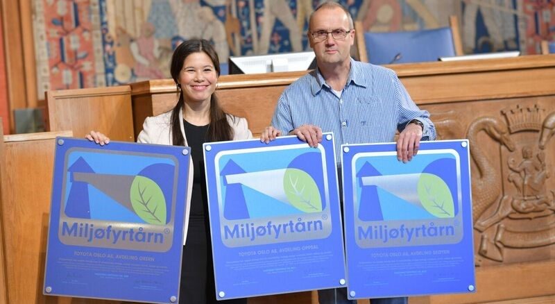 Toyota Oslo - miljøfyrtårndiplom