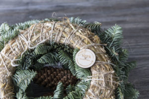 Gravkrans som er 100 % nedbrytbare materialer og er tydelig merket