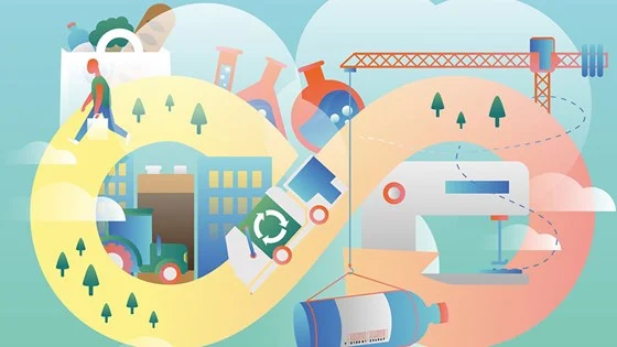 forside asjonal strategi for ein grøn, sirkulær økonomi. Foto: Melkeveien Designkontor.