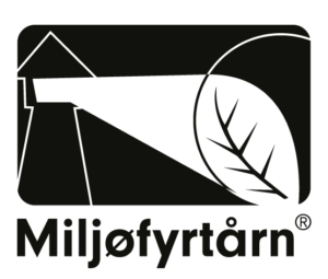 Miljøfyrtårn-logo i sort